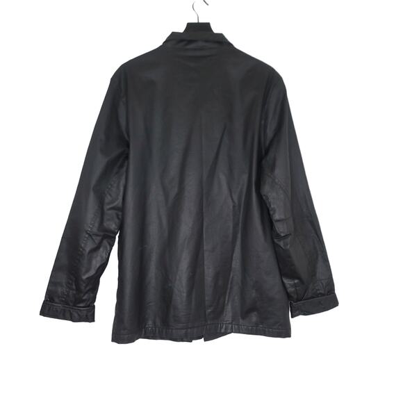 Marc Ecko Cut & Sew Mens Faux Leather Jacket‎ Medium Black Pockets Casual - Picture 3 of 10